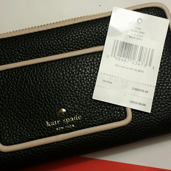 Kate Spade Neda Ward Place Leather Wallet NWT Zip - Picture 8 of 8